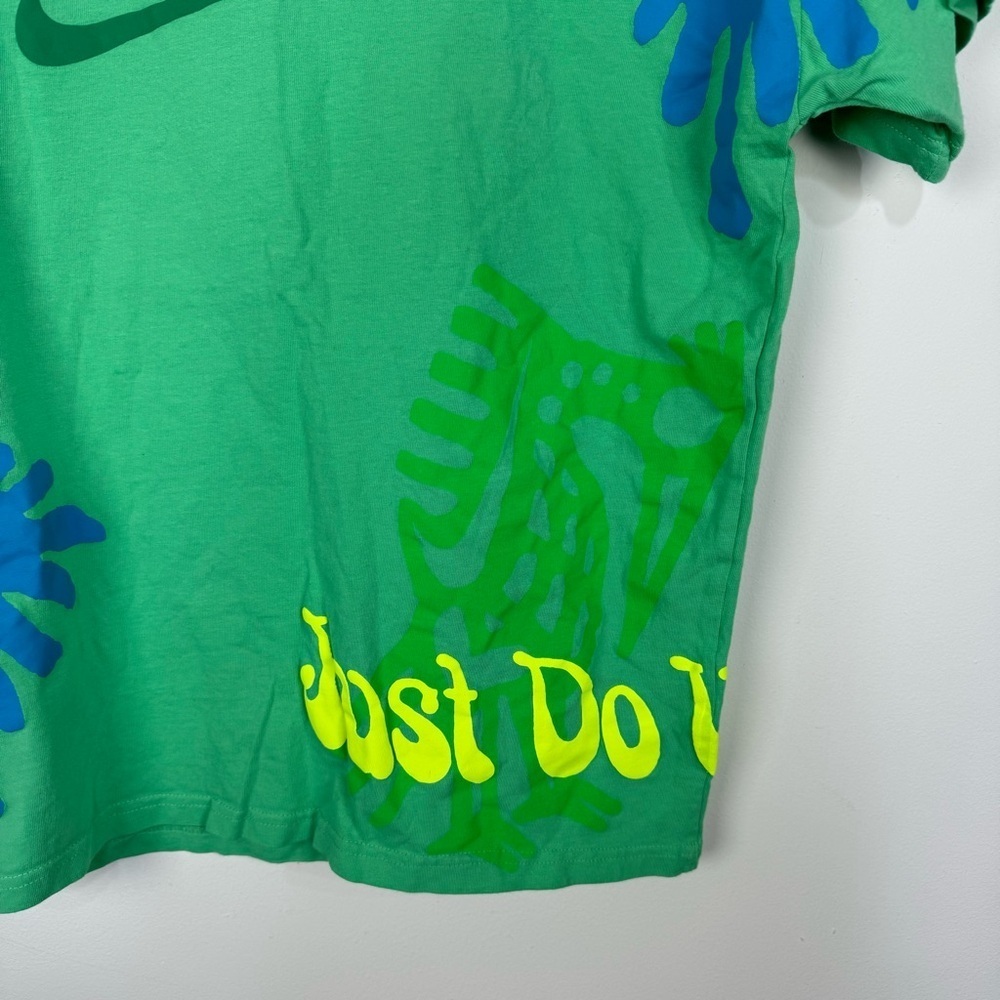 Nike Green Splat Blob Short Sleeve Graphic Tee Art to Wear Streetwear - Picture 3 of 5